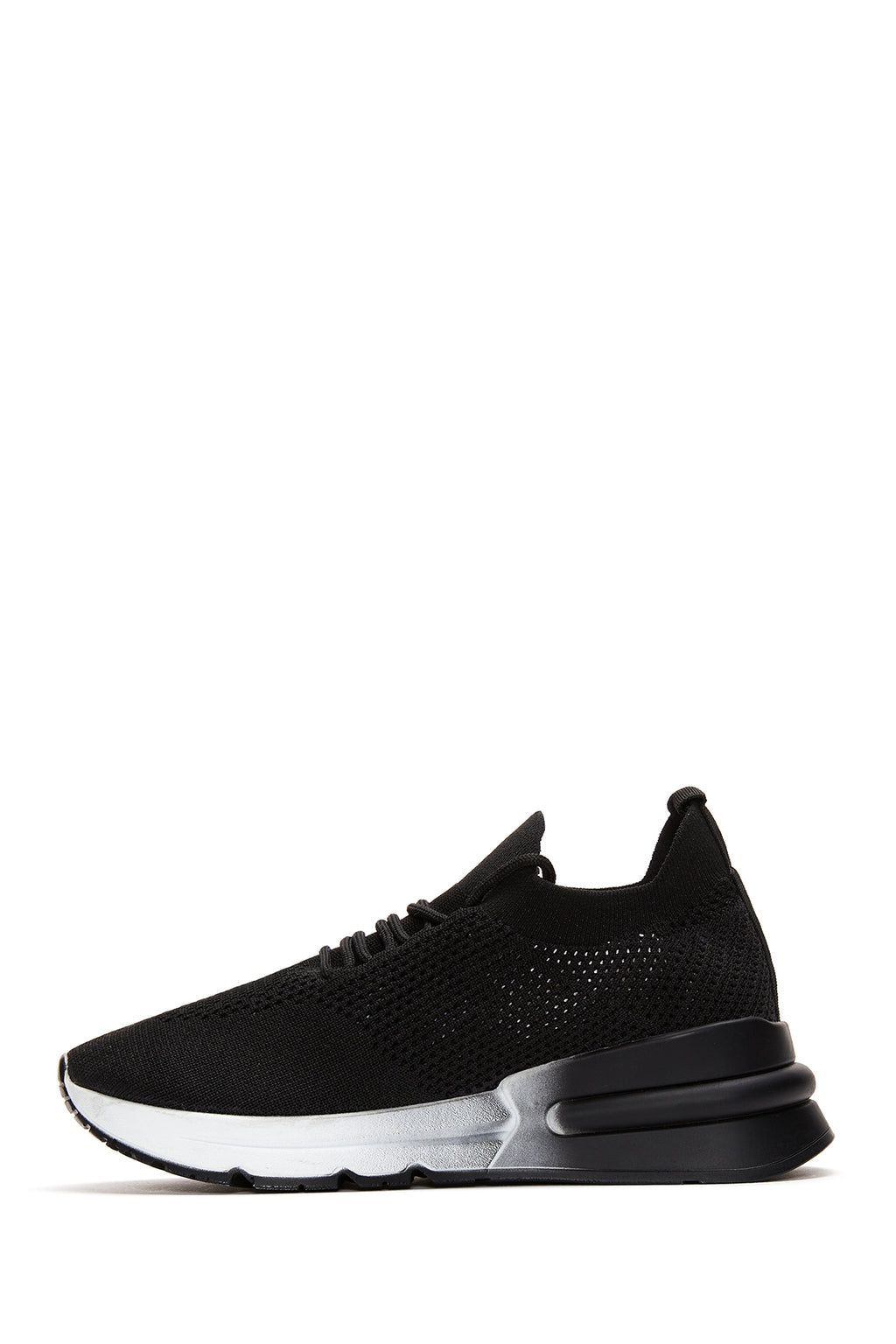 Kadın Siyah Kalın Tabanlı Kumaş Sneaker