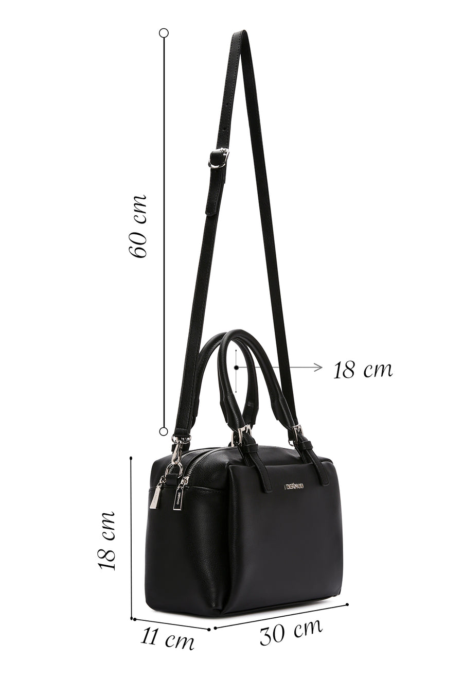 Women's Black Long Strap Shoulder Bag