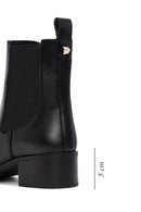 Woman Black Thick-Heeled Chelsea Boots | Derimod
