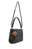 Women's Gray Accessory Detailed Plush Shoulder Bag | Derimod