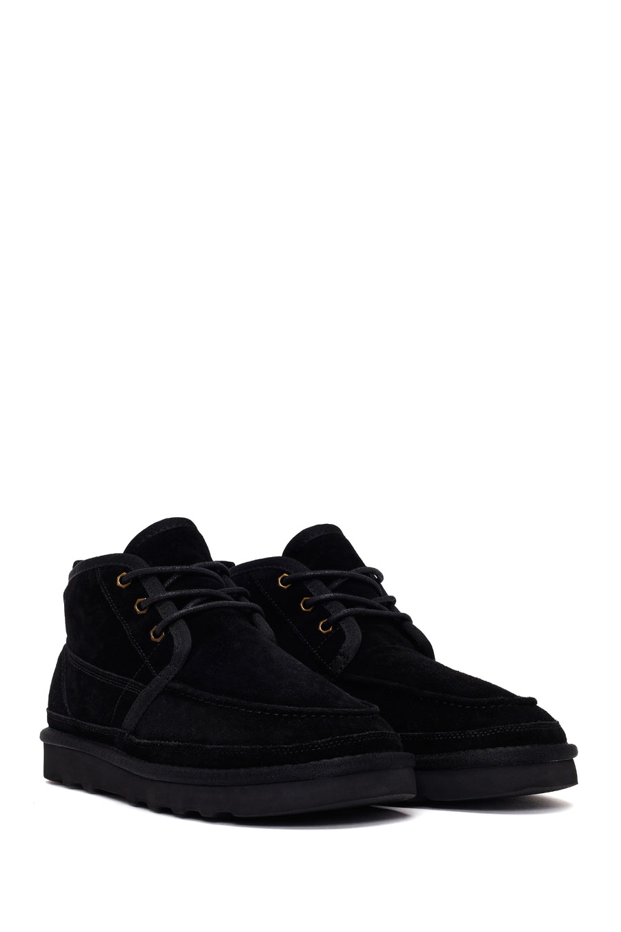 Male Black Lace-up Suede Casual Boots