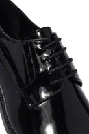 Men's Black Laced Patent Leather Classic Shoes | Derimod