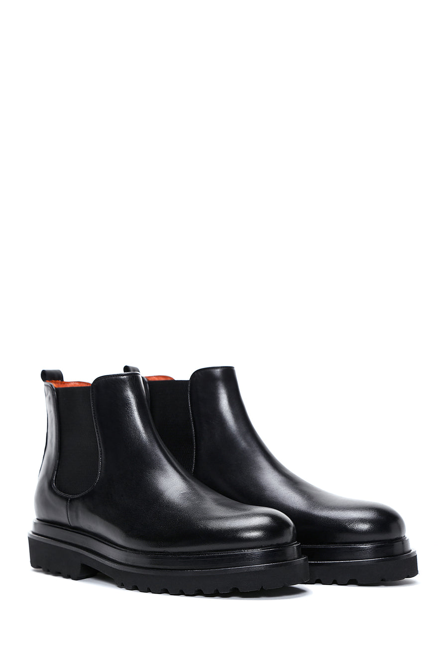 Men's Black Leather Chelsea Boots