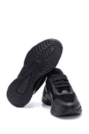 Kadın Siyah Deri Yüksek Taban Sneaker | Derimod