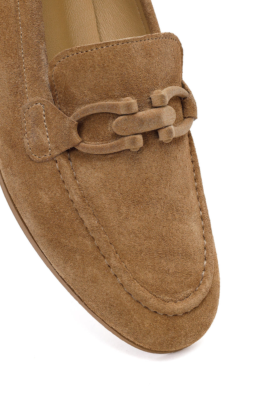 Women's Tan Suede Leather Loafer