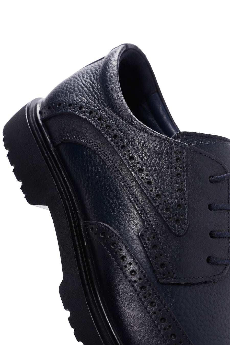 Men's Navy Blue Leather Classic Shoes