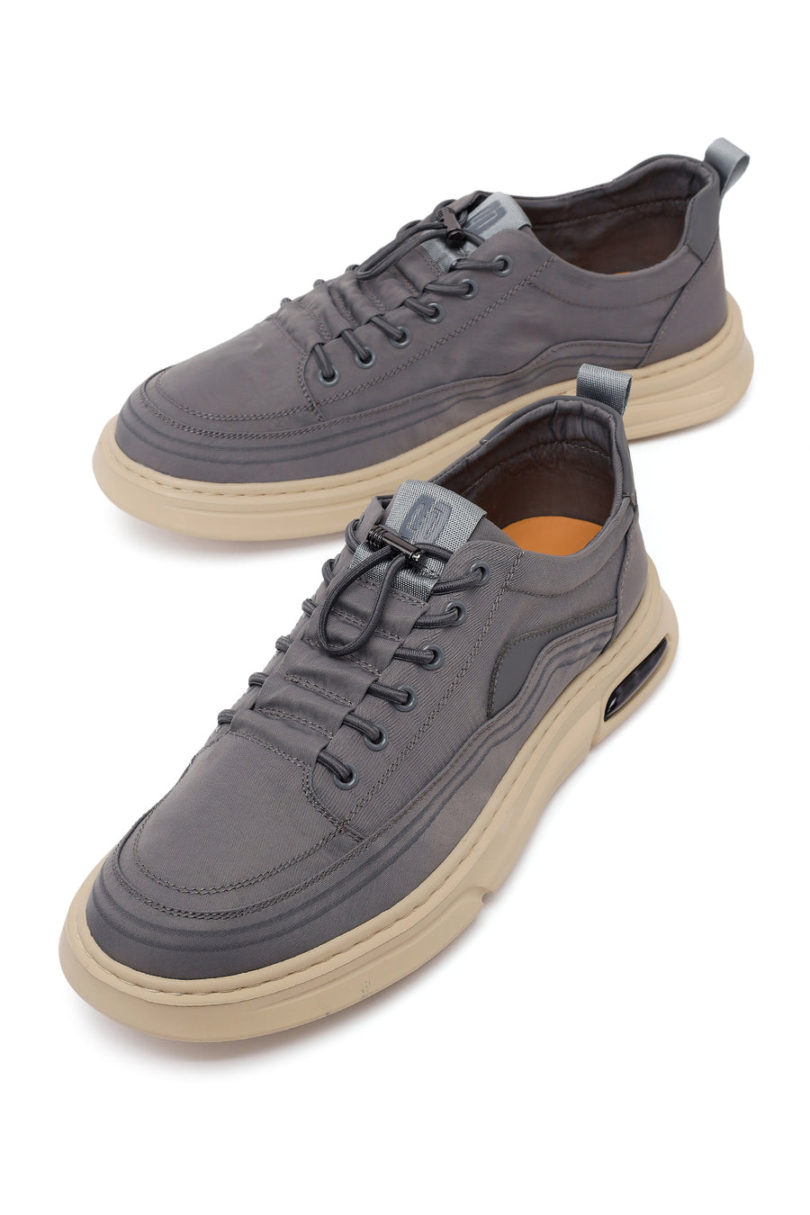 Derimoz Zero Erkek Gri Bağcıklı Kumaş Sneaker
