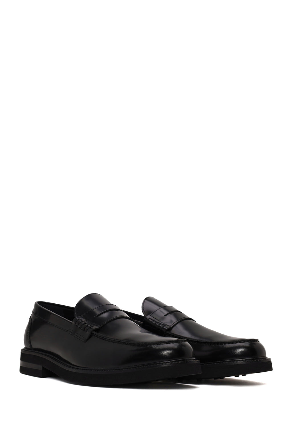 Erkek Siyah Deri Casual Loafer