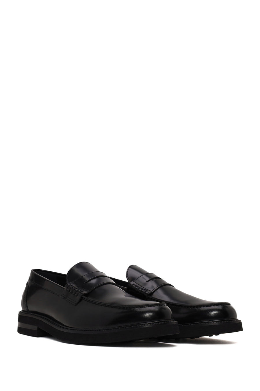 Erkek Siyah Deri Casual Loafer