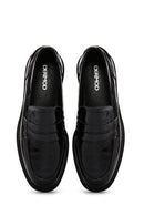 Kadın Siyah Rugan Deri Maskülen Loafer | Derimod