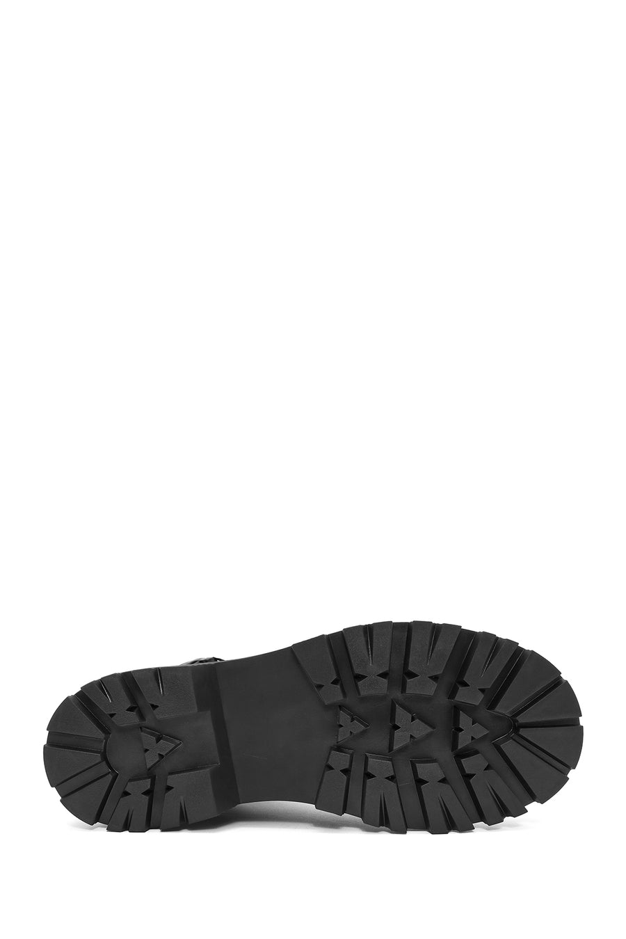 Men's Black Zippered Leather Combat Boots