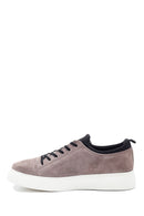 Erkek Vizon Süet Deri Sneaker | Derimod