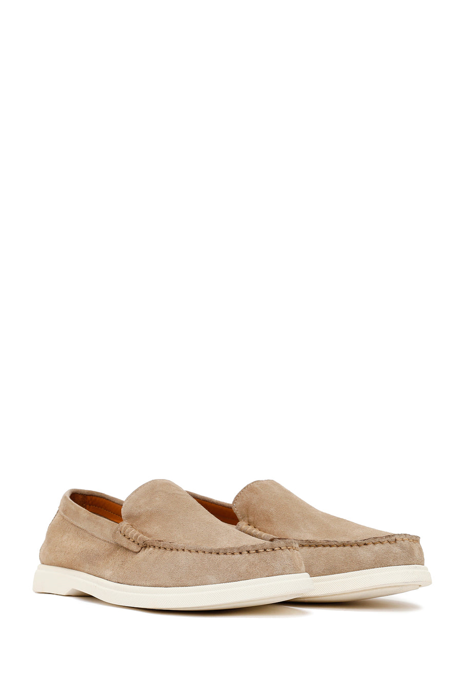 Male Beige Suede Leather Loafers
