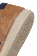 Erkek Bej Bağcıklı Deri Casual Sneaker | Derimod