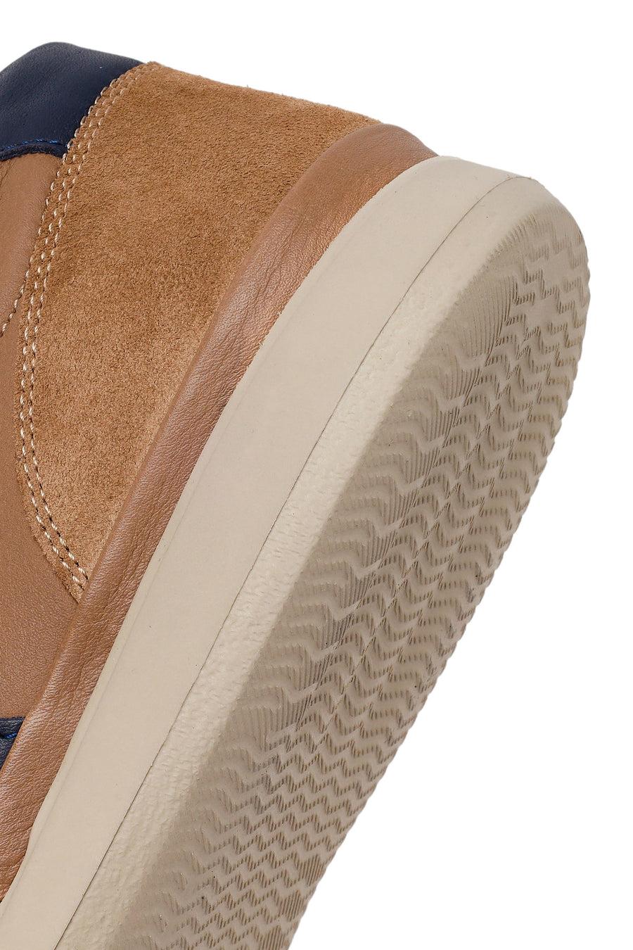 Erkek Bej Bağcıklı Deri Casual Sneaker
