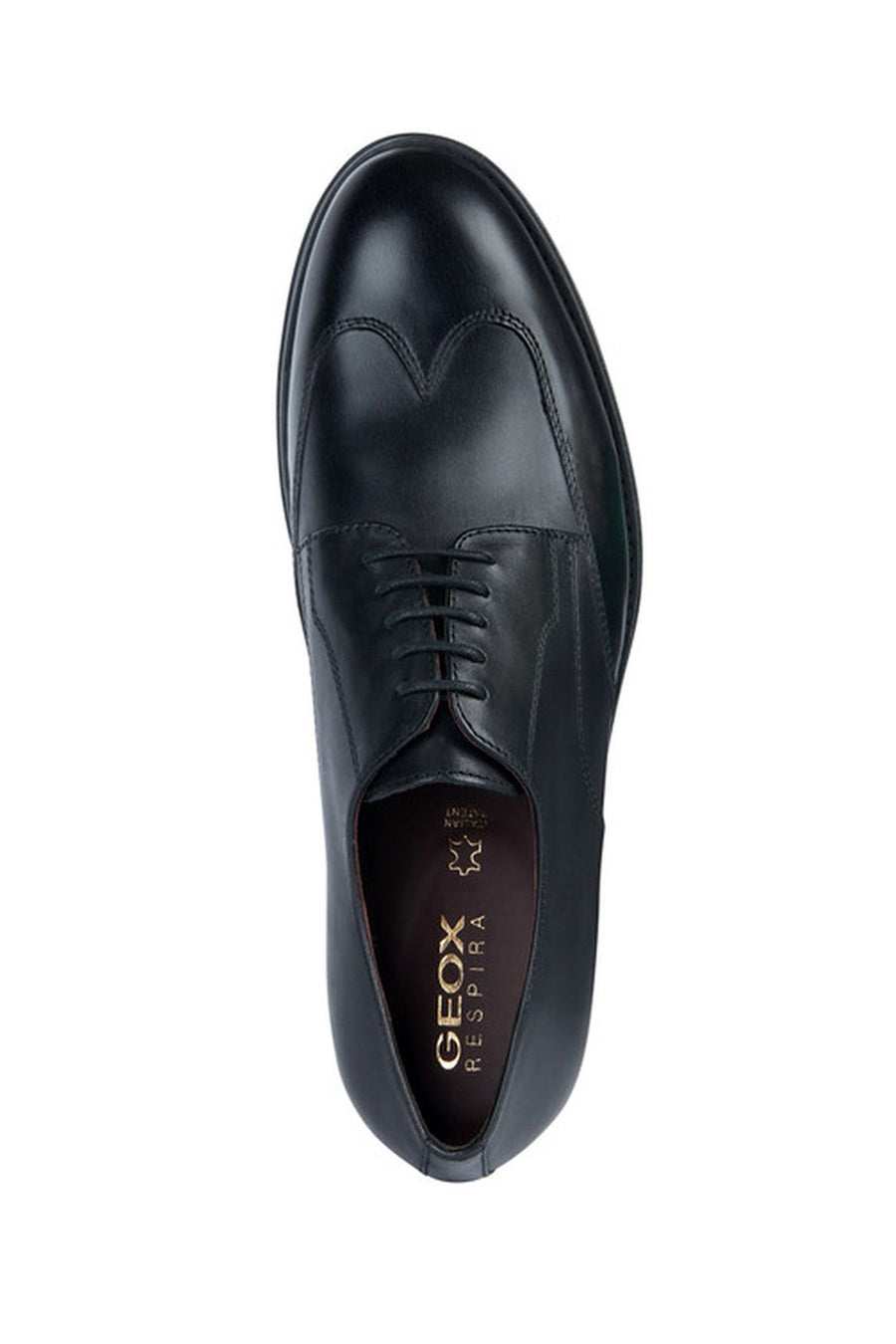 Geox Men's Black Decio Laced Leather Classic Shoes