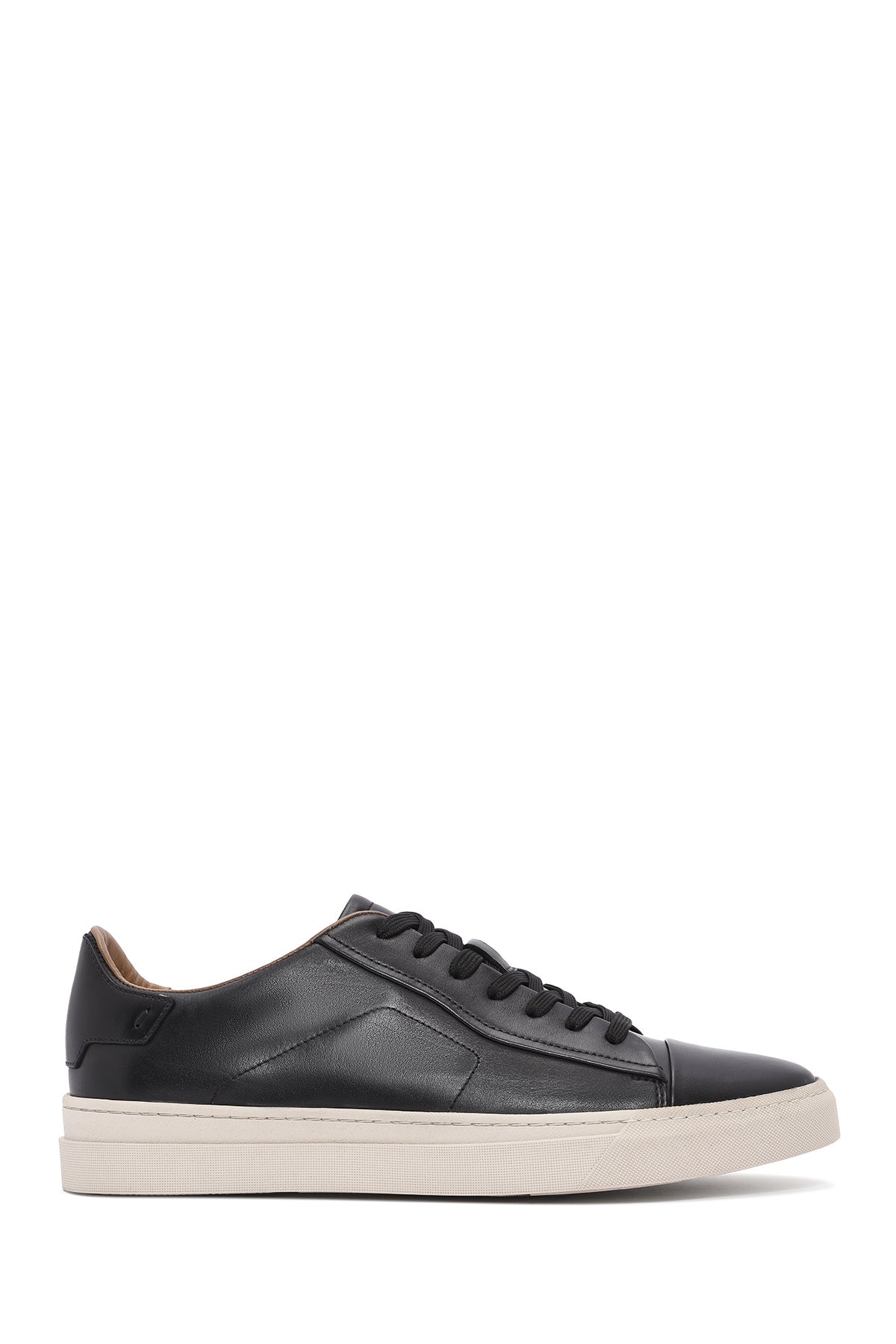 Men's Black Lace-up Leather Sneaker 25SFD610518 | Derimod