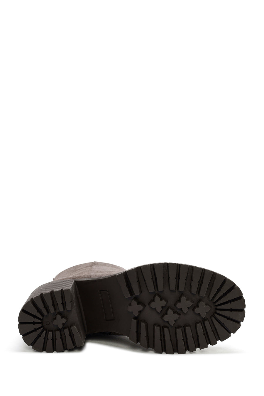 Woman Mink Suede Zippered Heels Leather Boat