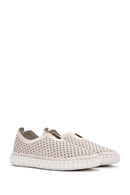 Women's Cream Leather Comfort Shoes | Derimod