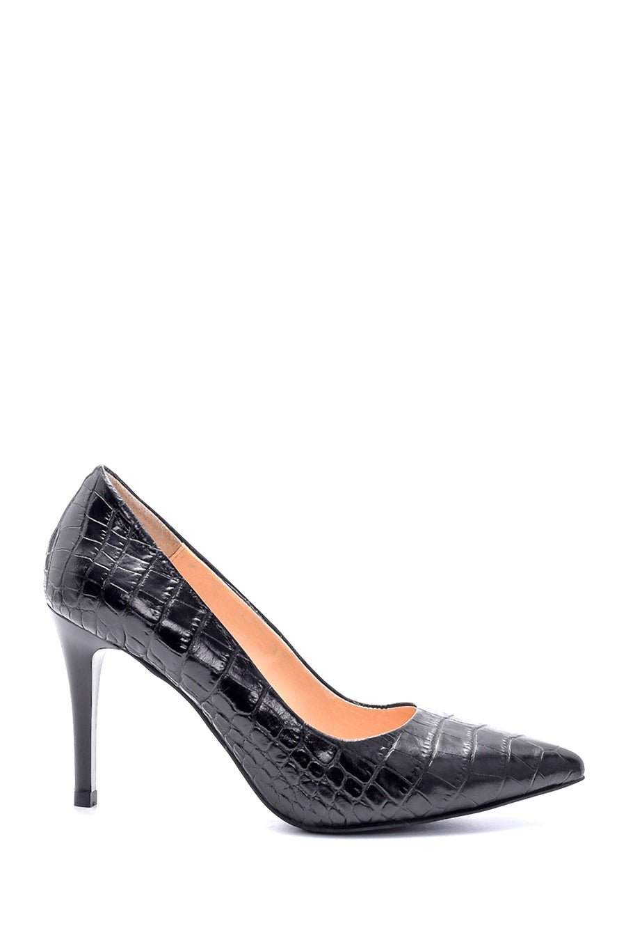 Women's Leather Crocodile Patterned Stiletto 20WFD1378E3 | Derimod
