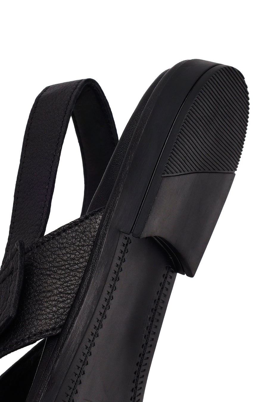 Woman Black Leather Sandal