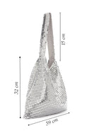 Women's Silver Metal Patterned Shoulder Bag | Derimod