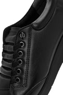 Woman Black Leather Comfort Shoes | Derimod