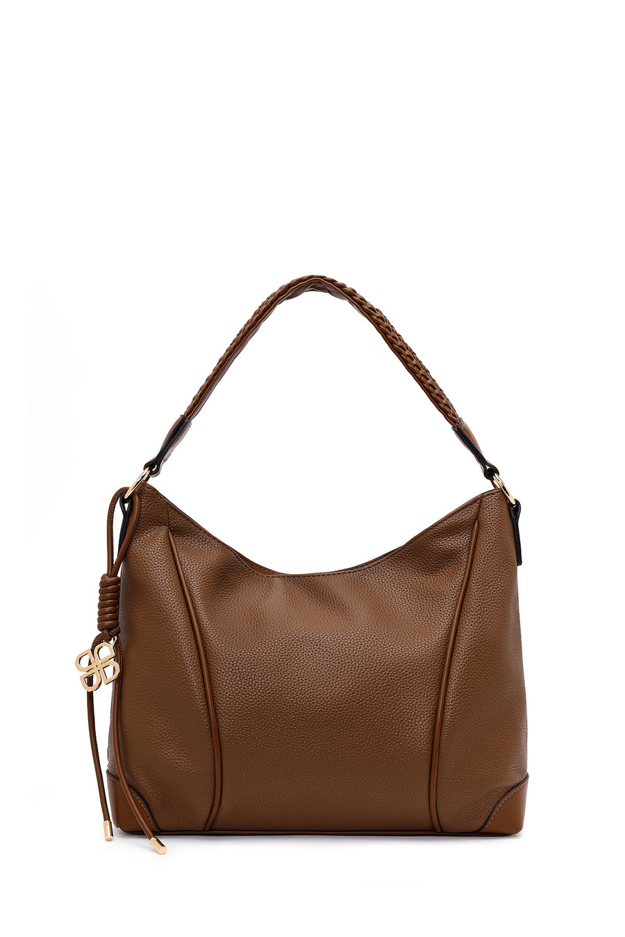 Woman Brown Long-Strap Accessory Shoulder Bag