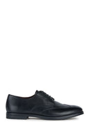 Geox Men's Black Decio Laced Leather Classic Shoes | Derimod