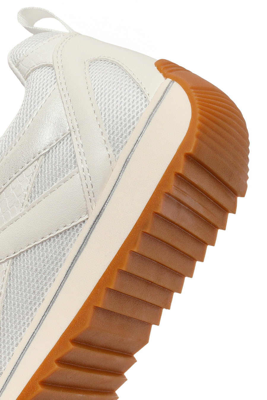 Women's White Lace-Up Sneaker