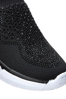 Kadın Siyah Taşlı Kumaş Sneaker | Derimod