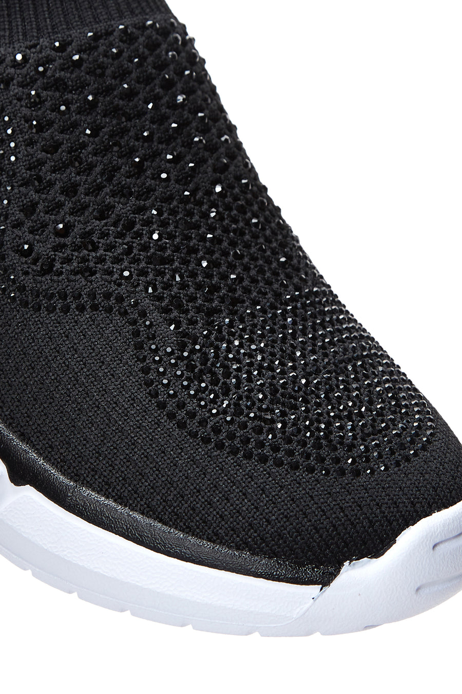 Kadın Siyah Taşlı Kumaş Sneaker