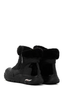 Skechers Women's Black Arch Fit Smooth - Cool Puff Patent Leather Thick Soled Boots | Derimod