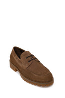 Woman Walnut Lace-Up Thick-Soled Suede Casual Shoes | Derimod