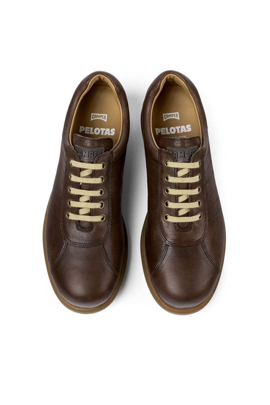 Camper Men's Brown Pelotas Ariel Leather Sneaker