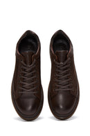 Men's Brown Leather Casual Sneaker | Derimod