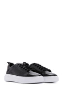 Men's Black Leather Thick Soled Sneaker | Derimod