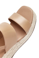 Women's Mink Ankle Buckle Wedge Heel Espadrille Sandals | Derimod