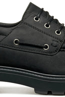 Geox Men Black U Spherica Ec7 B - Pull Up Lea Lace-Up Suede Leather Casual Shoe | Derimod
