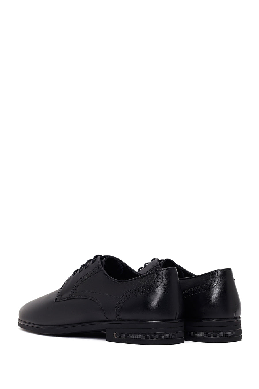 Male Black Lace-up Leather Casual Shoes