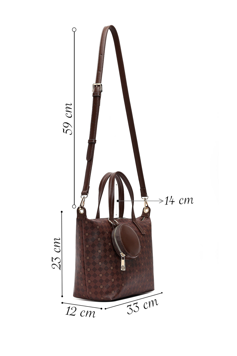 Women's Brown Printed Shoulder Bag