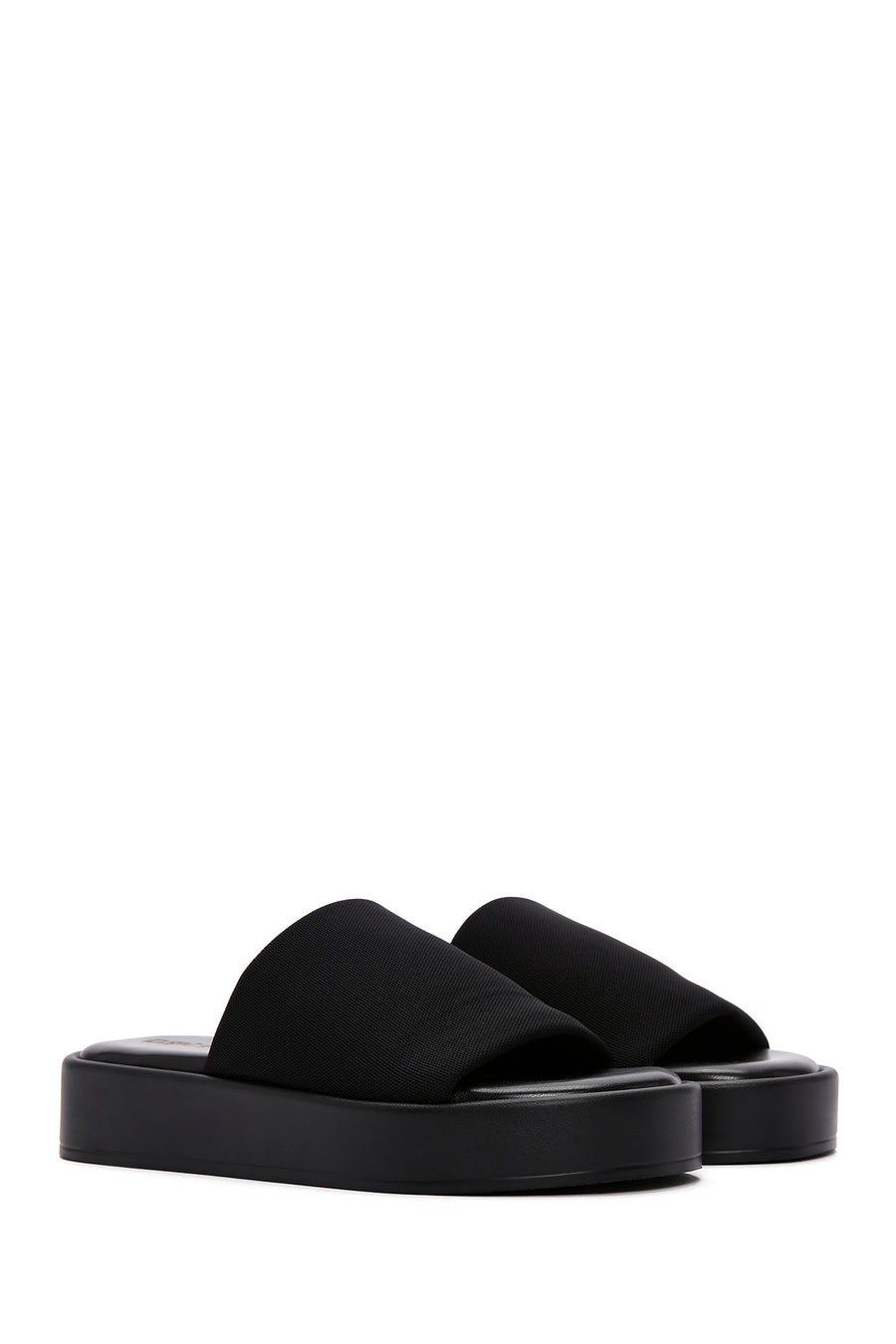 Women's Black Thick Soled Slippers
