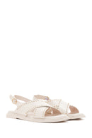 Women's Cream Strappy Sandals | Derimod