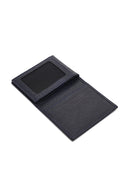 Men's Navy Blue Leather Wallet | Derimod