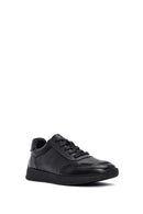 Men's Black Lace-up Leather Sneaker | Derimod