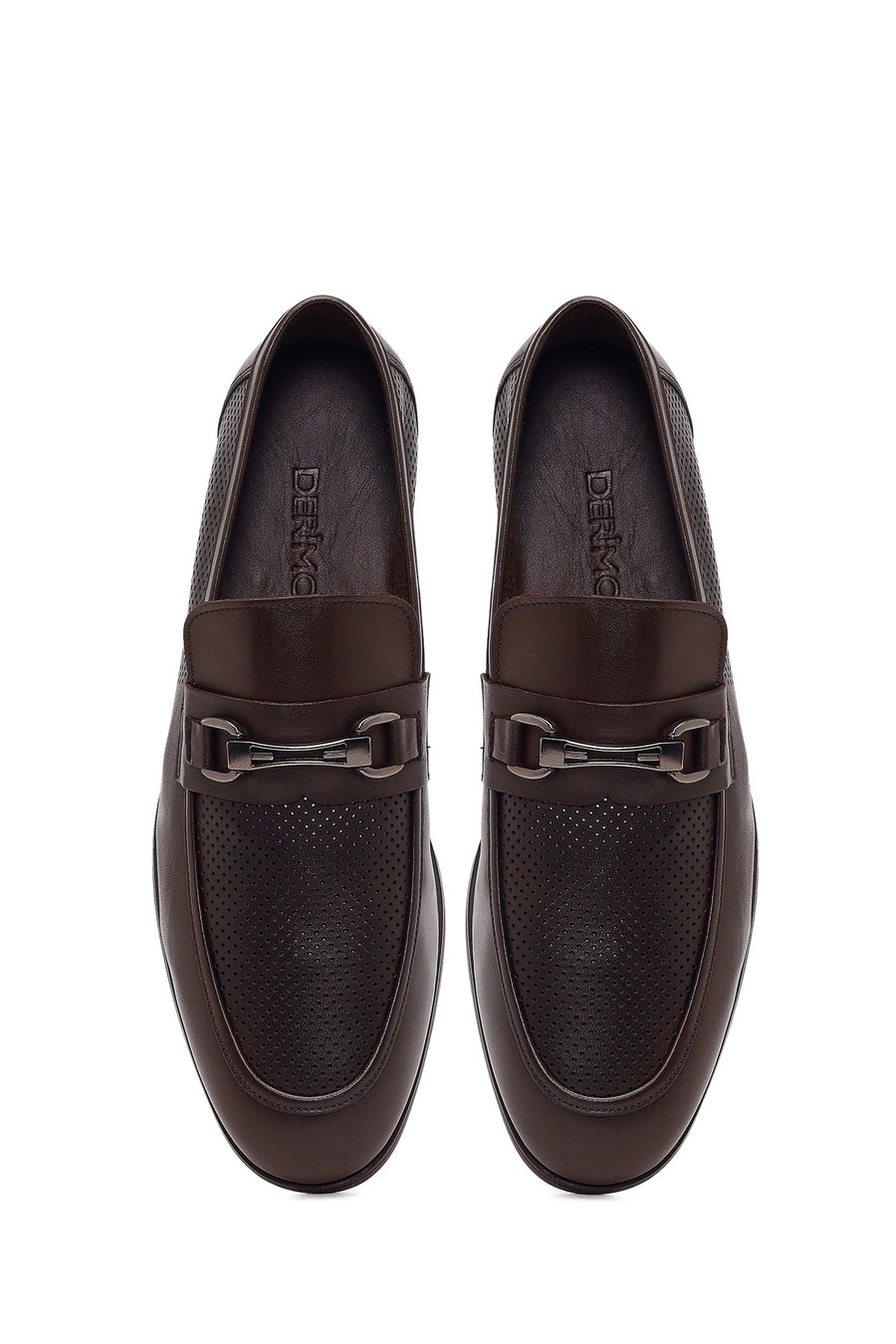 Men's Brown Buckle Leather Casual Loafer