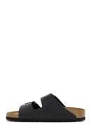 Birkenstock Women's Black Double Buckle Arizona Bf Flat Slippers | Derimod