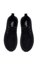 Derimod Zero Male Black Lace-Up Thick-Soled Fabric Casual Shoes | Derimod