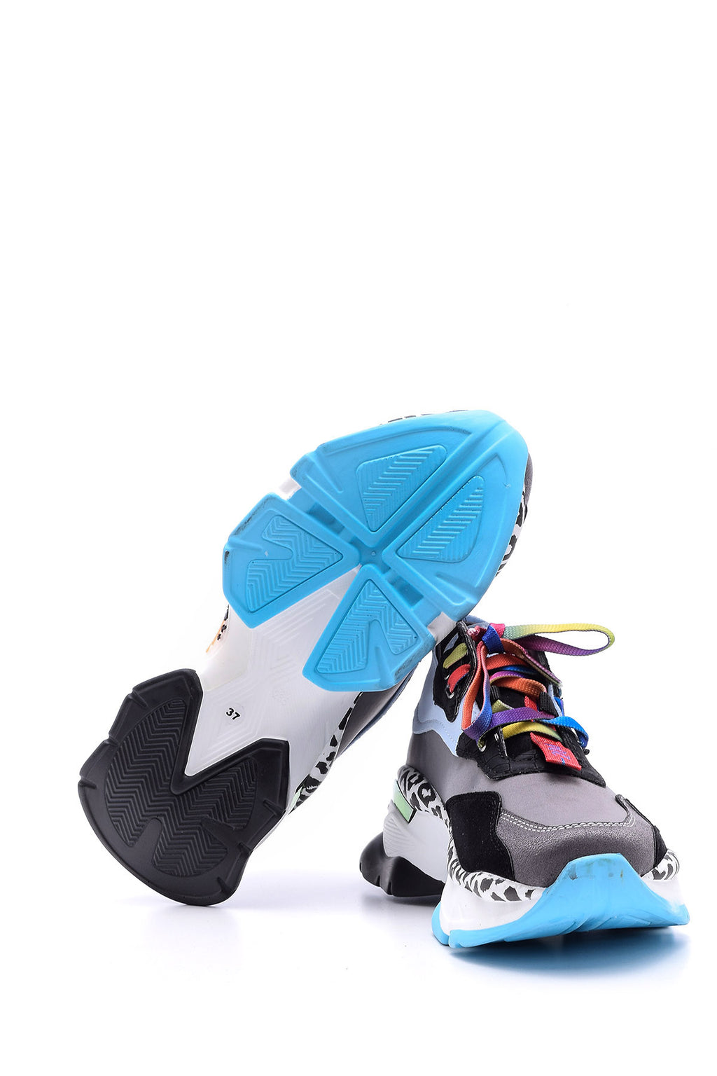 Kadın Renkli Yüksek Tabanlı Sneaker