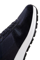 Men's Navy Blue Leather Sneaker | Derimod